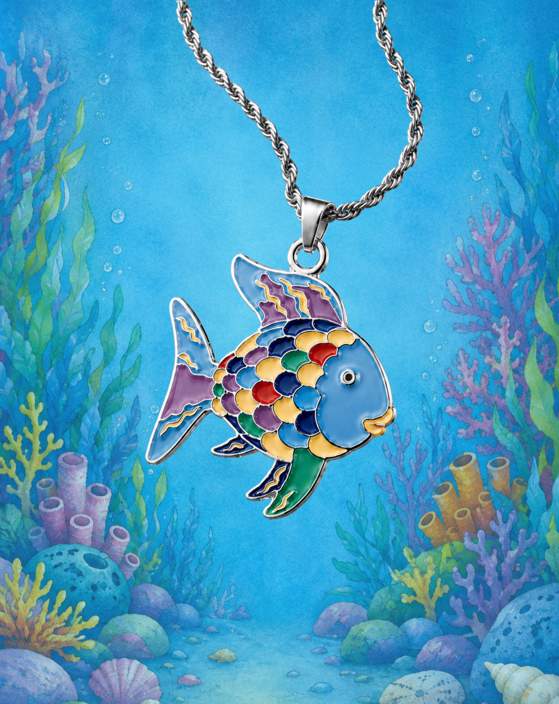 Rainbow Fish Necklace