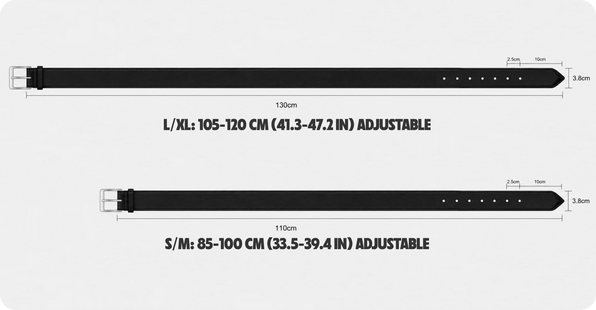 Legends Belt Metric Size Chart